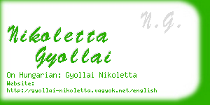 nikoletta gyollai business card
